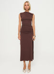mIDI DRESS Knit material, off shoulder style, ruching with high slit in leg at side