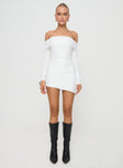 Russells Off The Shoulder Mini Dress White
