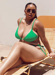 Paris Bikini Top Green Curve