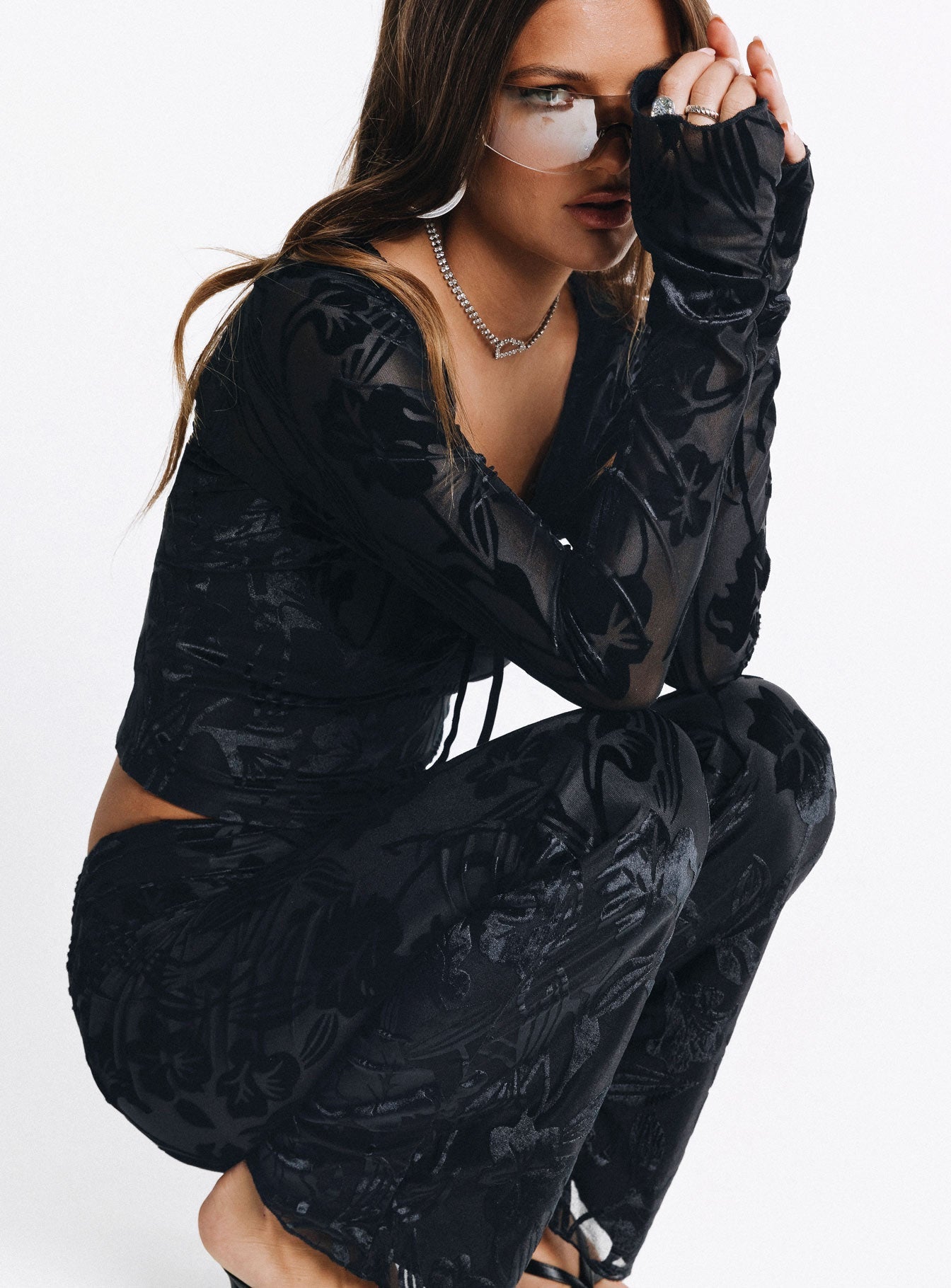 Black pants Thick waistband Slim leg  Good stretch Fully lined 