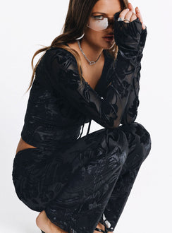 Black pants Thick waistband Slim leg  Good stretch Fully lined 