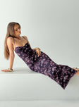 Maxi dress Floral print, mech material, adjustable straps, underwire with soft cups at bust Good stretch, fully lined 