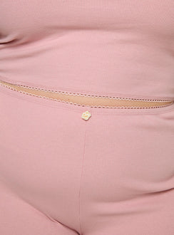 Riley Matching sleep set Tank style top, ribbed material, lace trim with flower detail, elasticated waistband