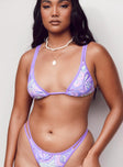 Hailey Bikini Top Purple Multi