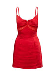 Princess Polly Plunger  Ambre Mini Dress Red