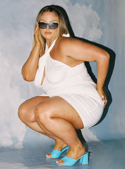 Feel Good Mini Dress White Curve