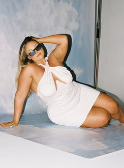 Feel Good Mini Dress White Curve