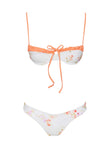 Catelyn High Cut Cheeky Bikini Bottoms Orange / Floral