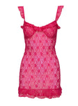 Princess Polly Sweetheart Neckline  Channing Lace Mini Dress Pink
