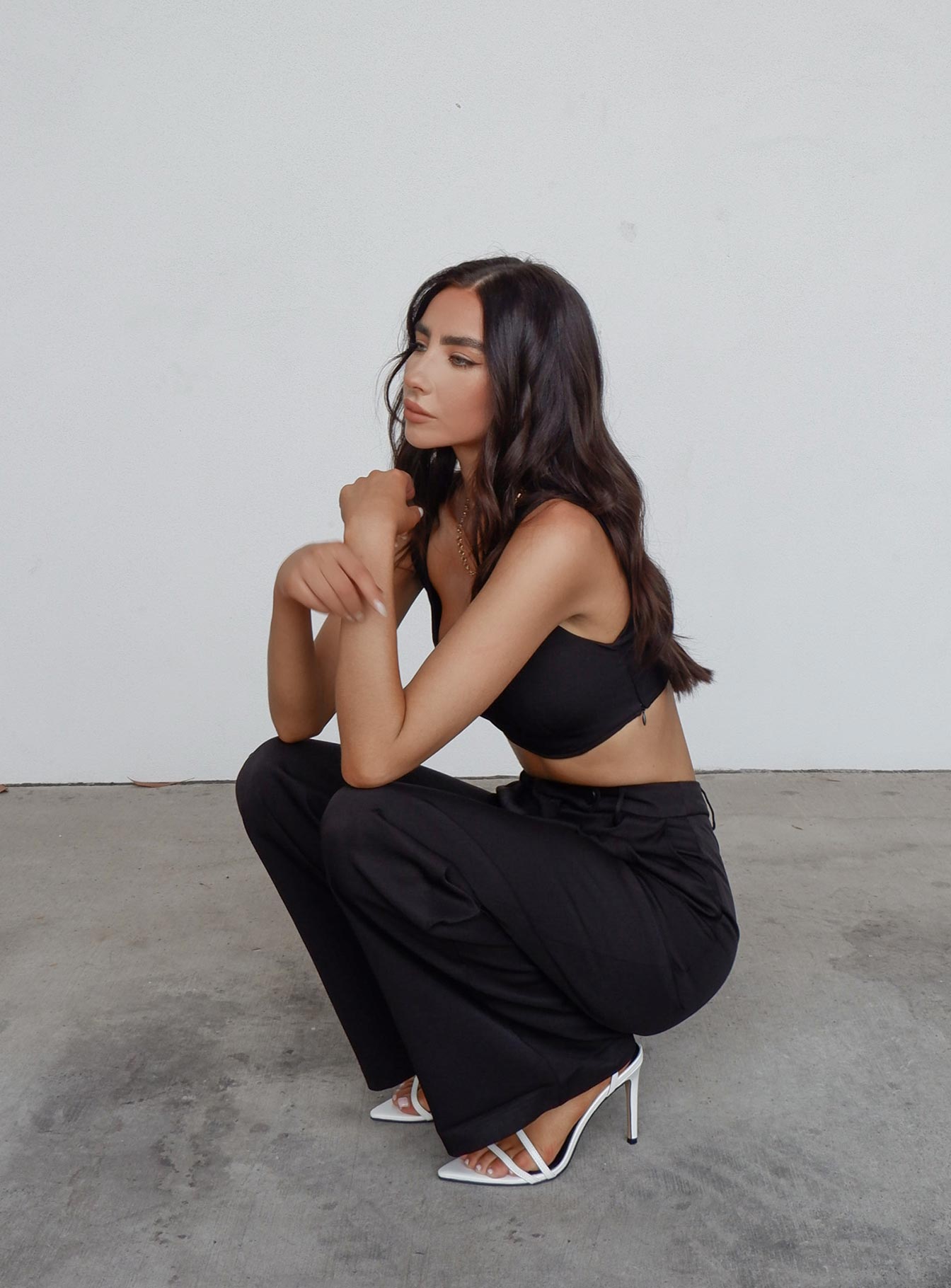 The Teagan Heels White