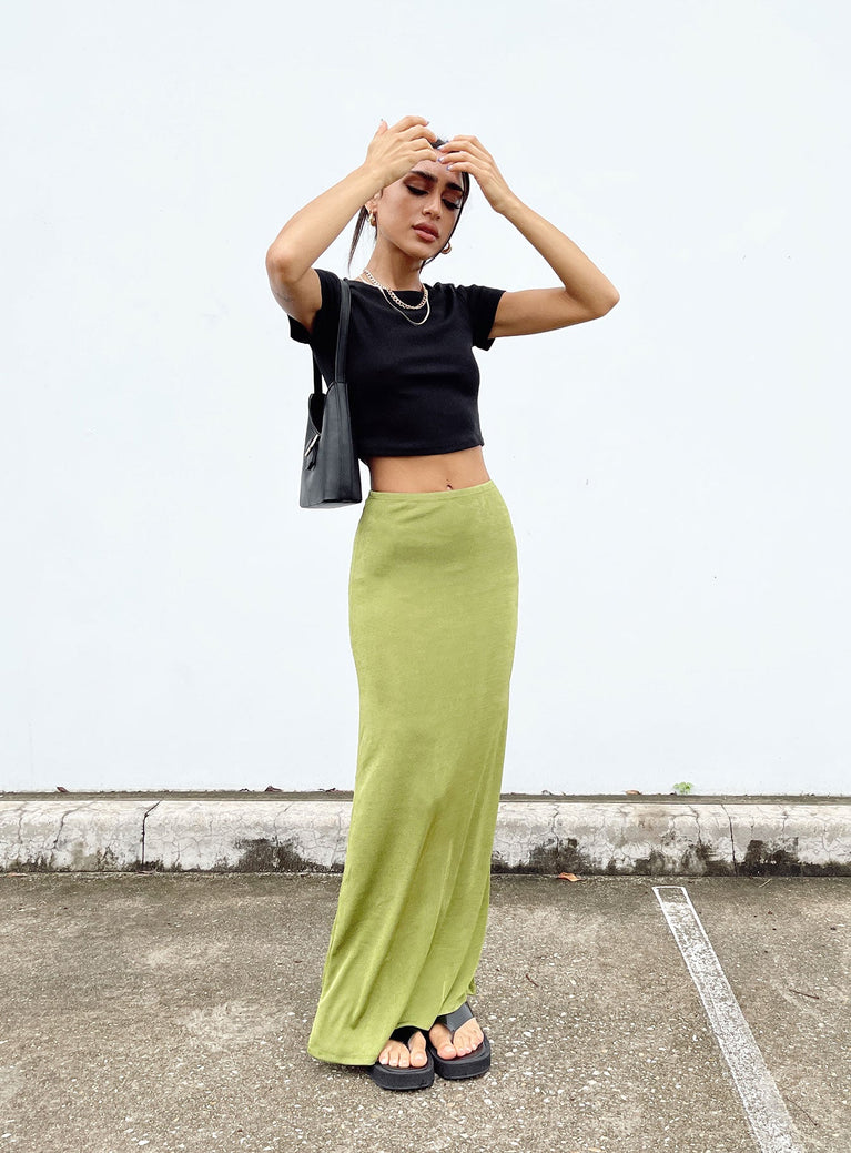 Harriette Maxi Skirt Green Lower Impact