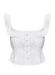 Isadoria Frill Top White Curve