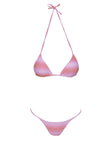 Jenner Triangle Bikini Top Pink / Orange