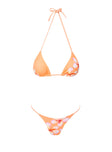 Jenner Triangle Bikini Top Orange Frangipani