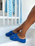 Kora Corduroy Sandals Blue
