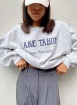Lake Tahoe Crewneck Sweatshirt Grey Princess Polly  regular 
