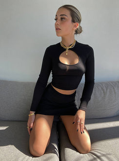 Leo Mini Skirt Black