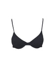 Lolita Underwire Shirred Bikini Top Black