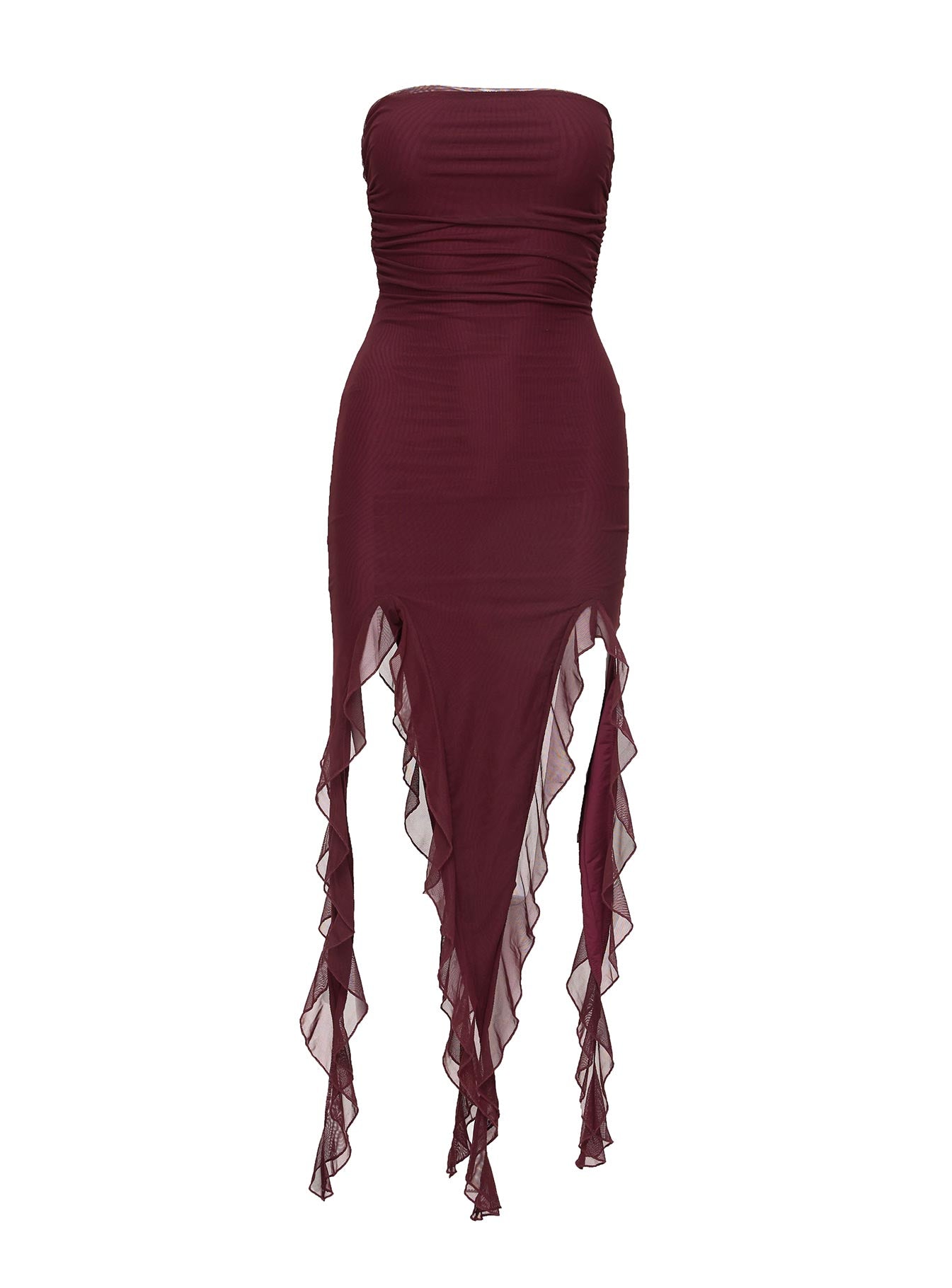 Shop Formal Dress - Marisol Midi Dress Brown third image