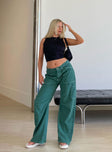 Princess Polly Mid Rise  Miami Vice Pants Green