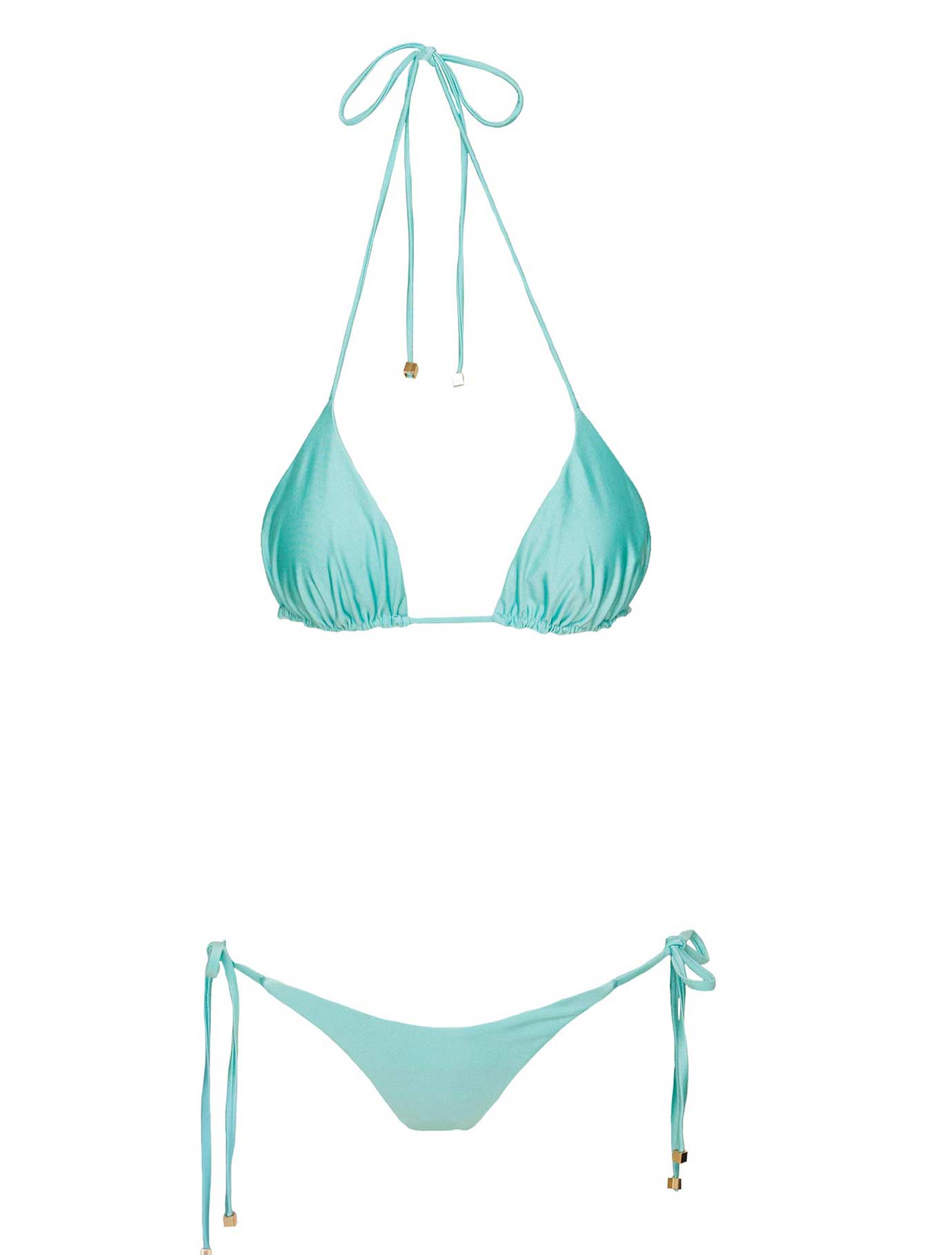 Glora Tie Side Shine Bikini Bottom Turquoise