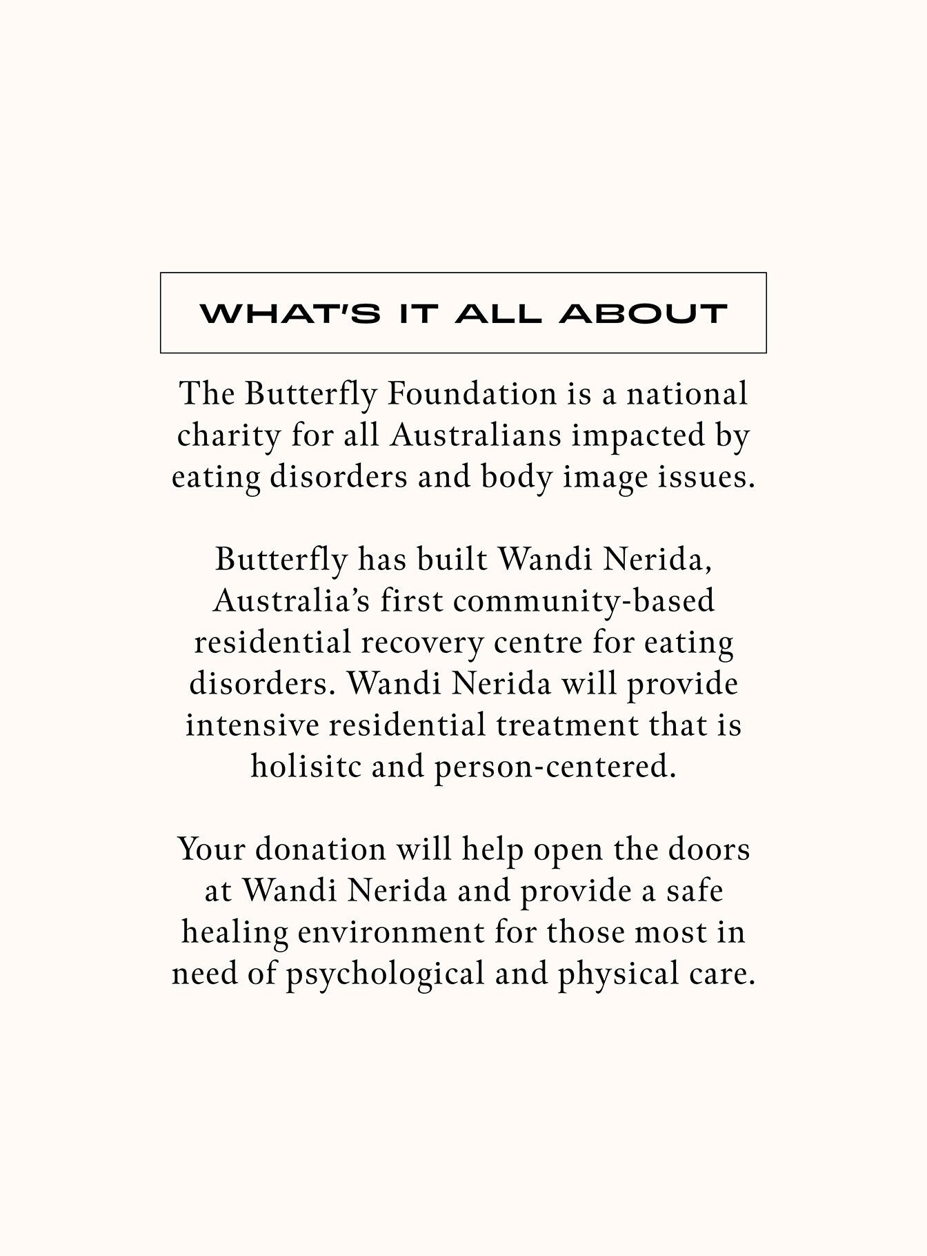 Donate $1 to the Butterfly Foundation