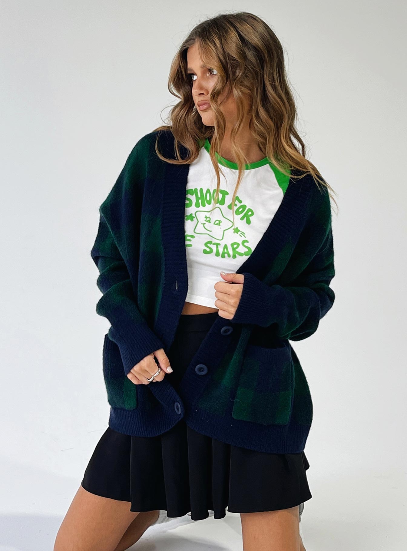 Jerrell Cardigan Navy Princess Polly  long 