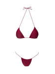Selbie Triangle Bikini Top Burgundy