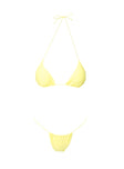 Selbie String Ruched Bikini Bottoms Yellow