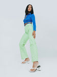 Princess Polly Mid Rise  The Ragged Priest Prism Jeans Green