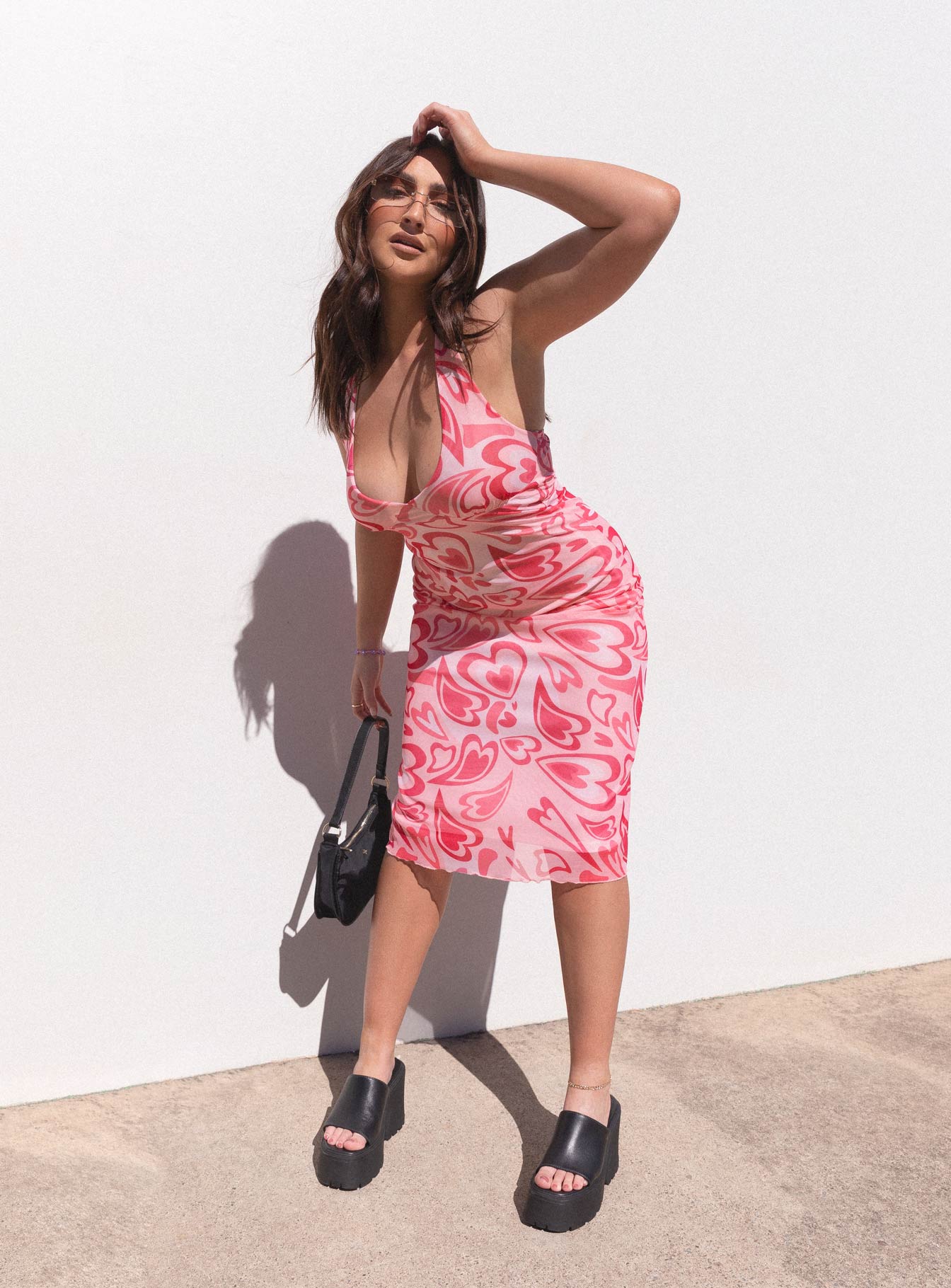 Princess Polly   Tiffany Midi Dress Pink