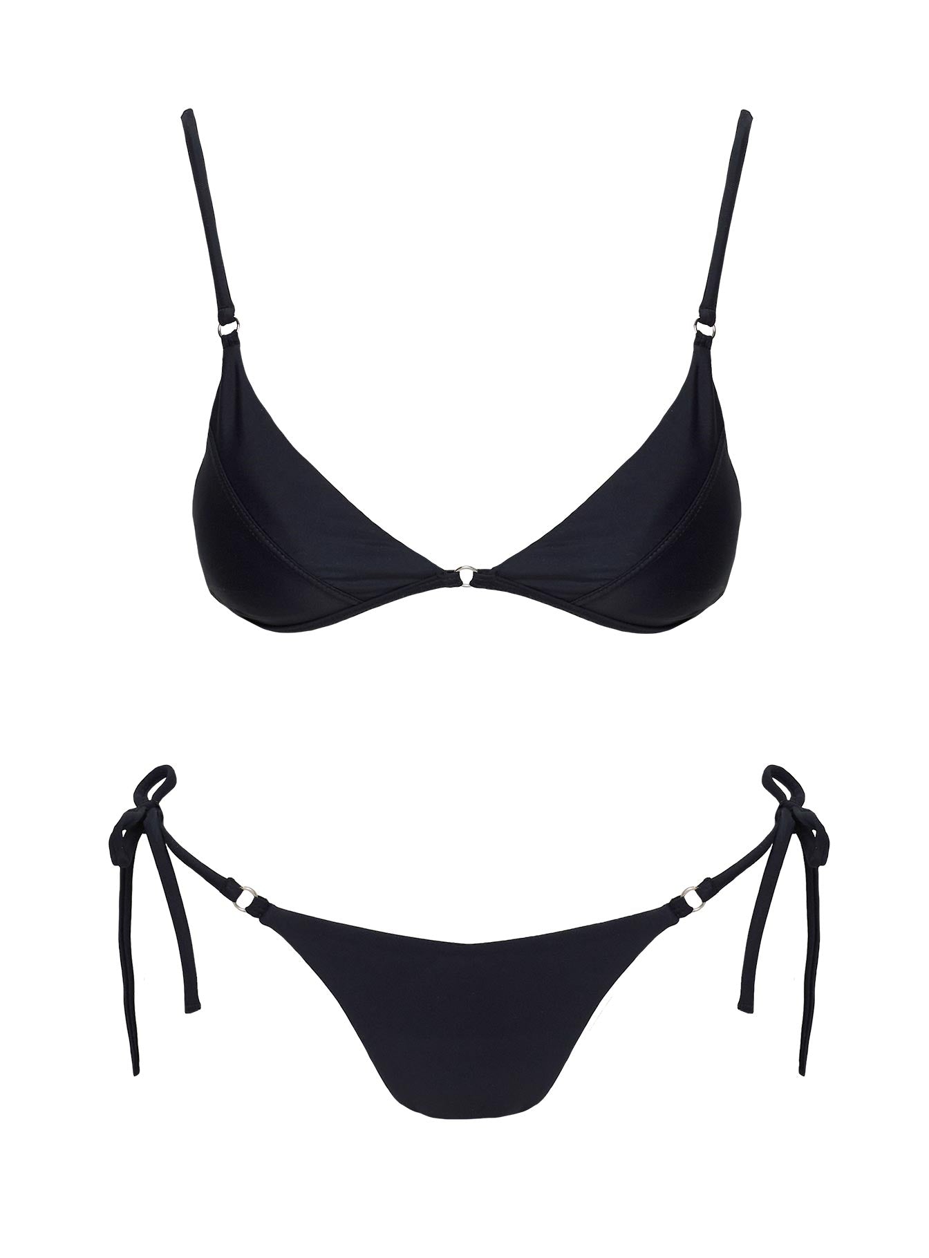 Verlaine Triangle Bikini Top Black