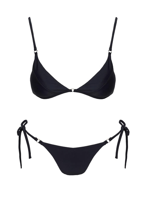 Verlaine Triangle Bikini Top Black