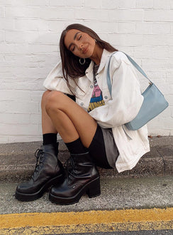 Western Denim Jacket White