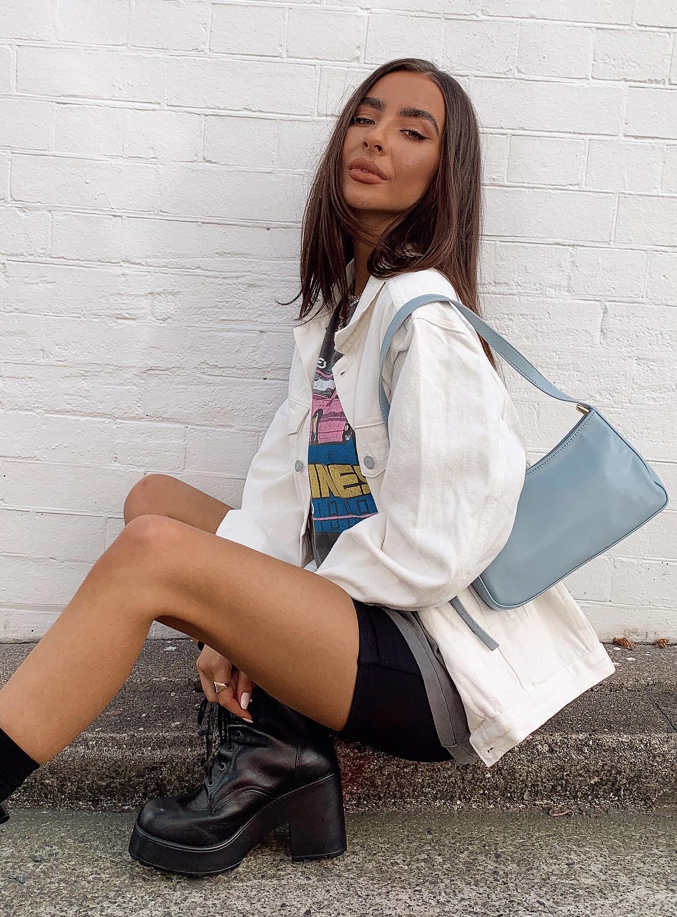 Western Denim Jacket White