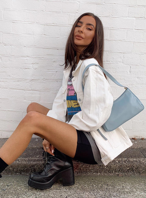 Western Denim Jacket White