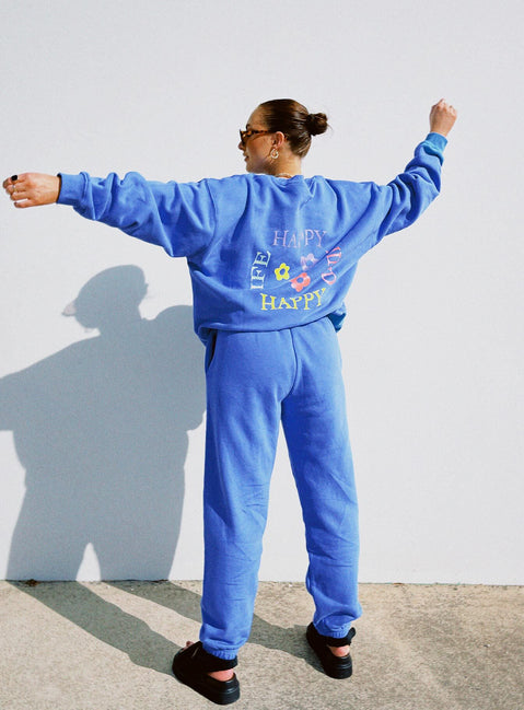 It's A Vibe Crewneck Sweatshirt Blue